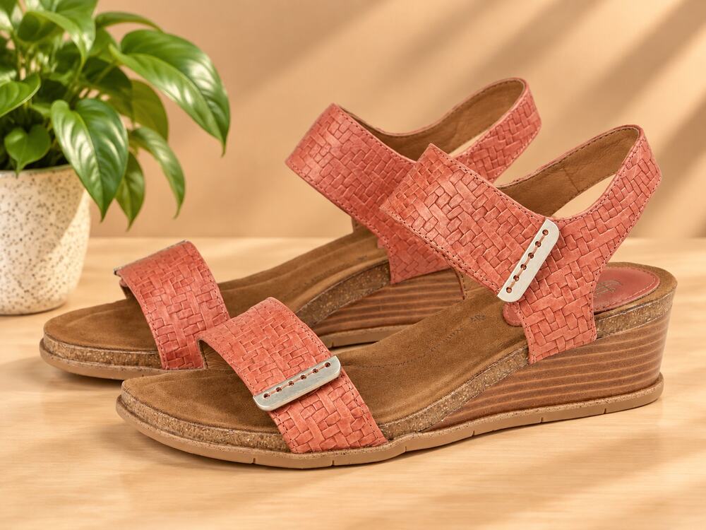 NWT Sofft Women's Verdi II Canyon Coral Woven 8.5 Medium